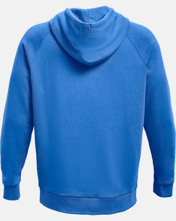 Men's UA Rival Fleece Big Logo Hoodie, Blue, pdpMainDesktop image number 5